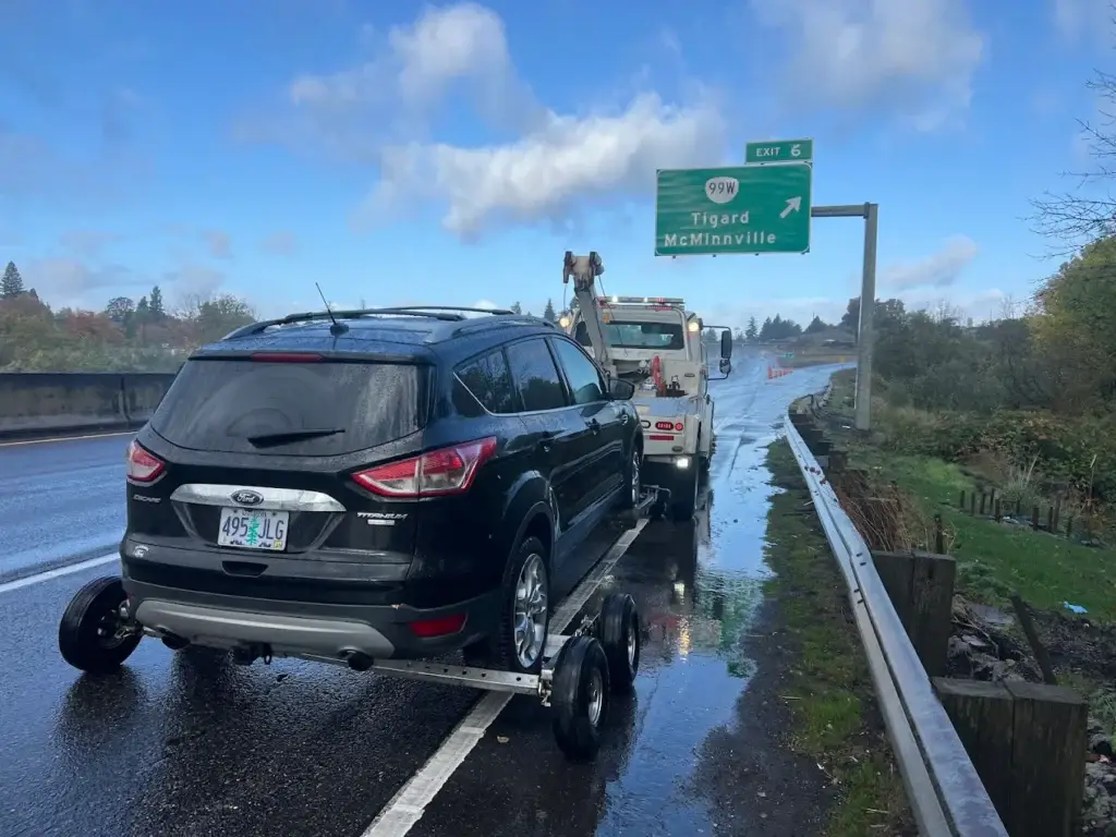 Beaverton towing service near Highway 217 Tigard exit by Mian Towing LLC